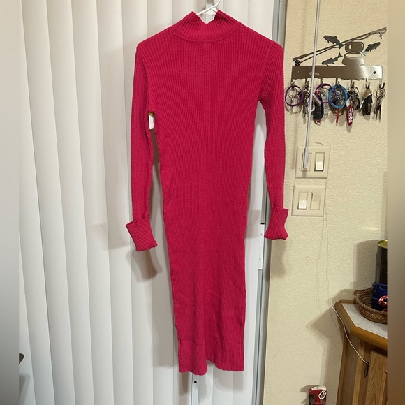 Steve Madden Pink Sweater Dress - Picture 6 of 8